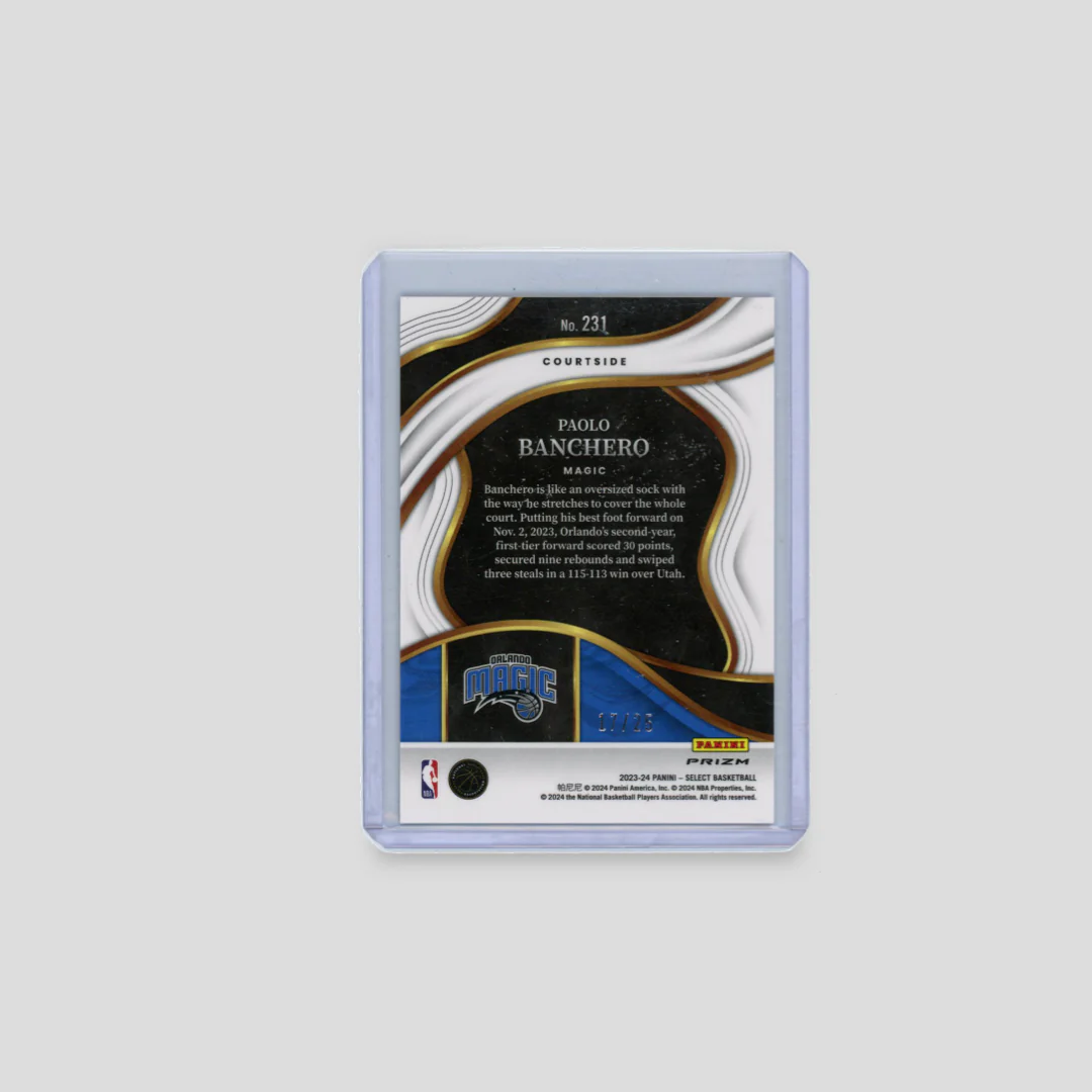 2023-24 Panini Select Paolo Banchero  Courtside  Disco Blue Prizm /25 - Image 2