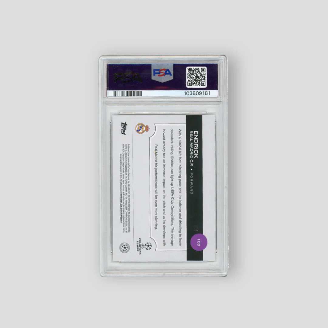 2024/25 Topps UEFA UCC Endrick RC Rain Drops (PSA 10) - Image 2