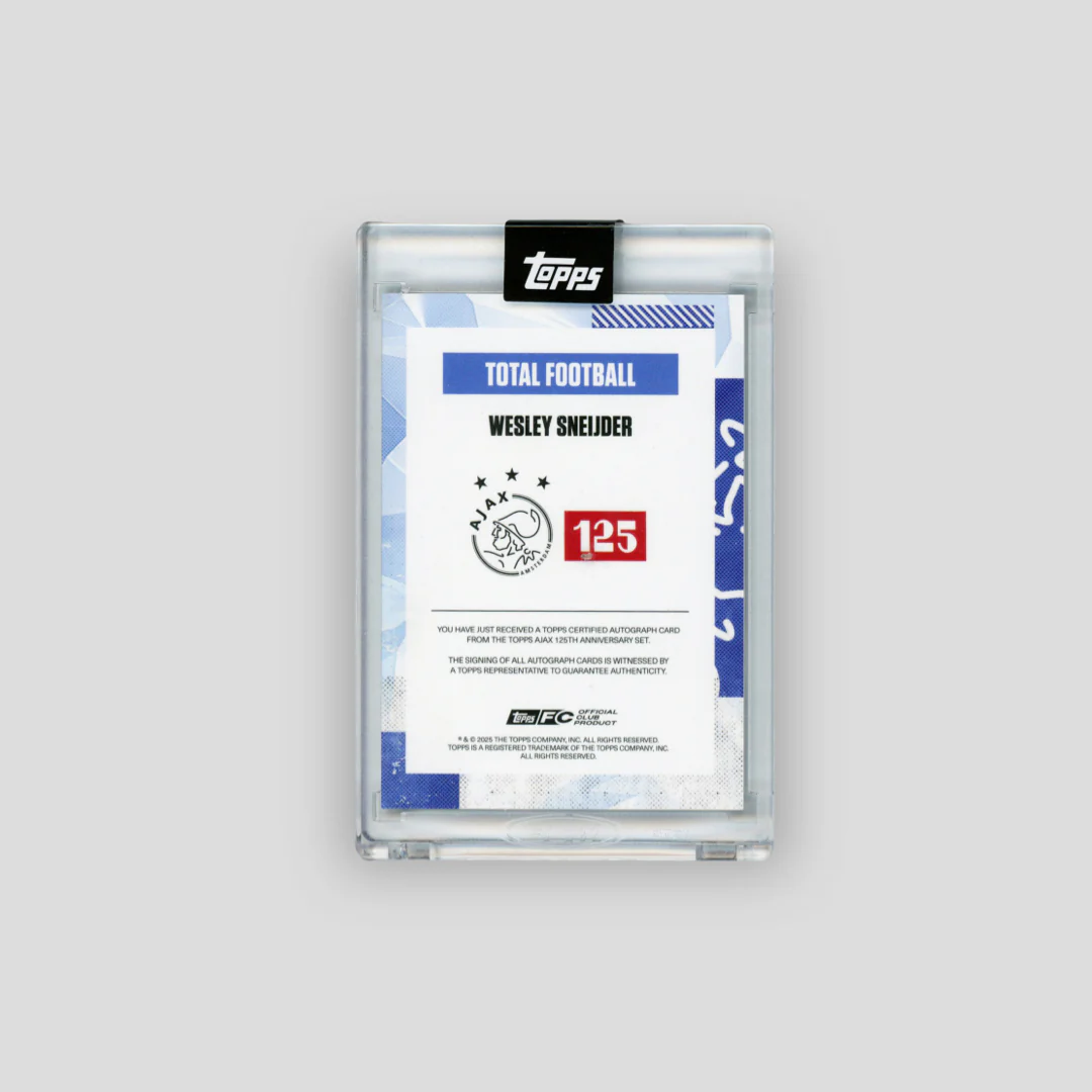 2025 Topps Ajax 125 Wesley Sneijder Total Football Blue /49 - Image 3