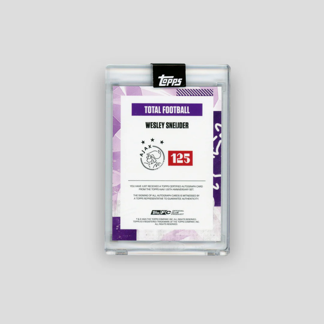 2025 Topps Ajax 125 Wesley Sneijder Total Football Purple /25 - Image 3