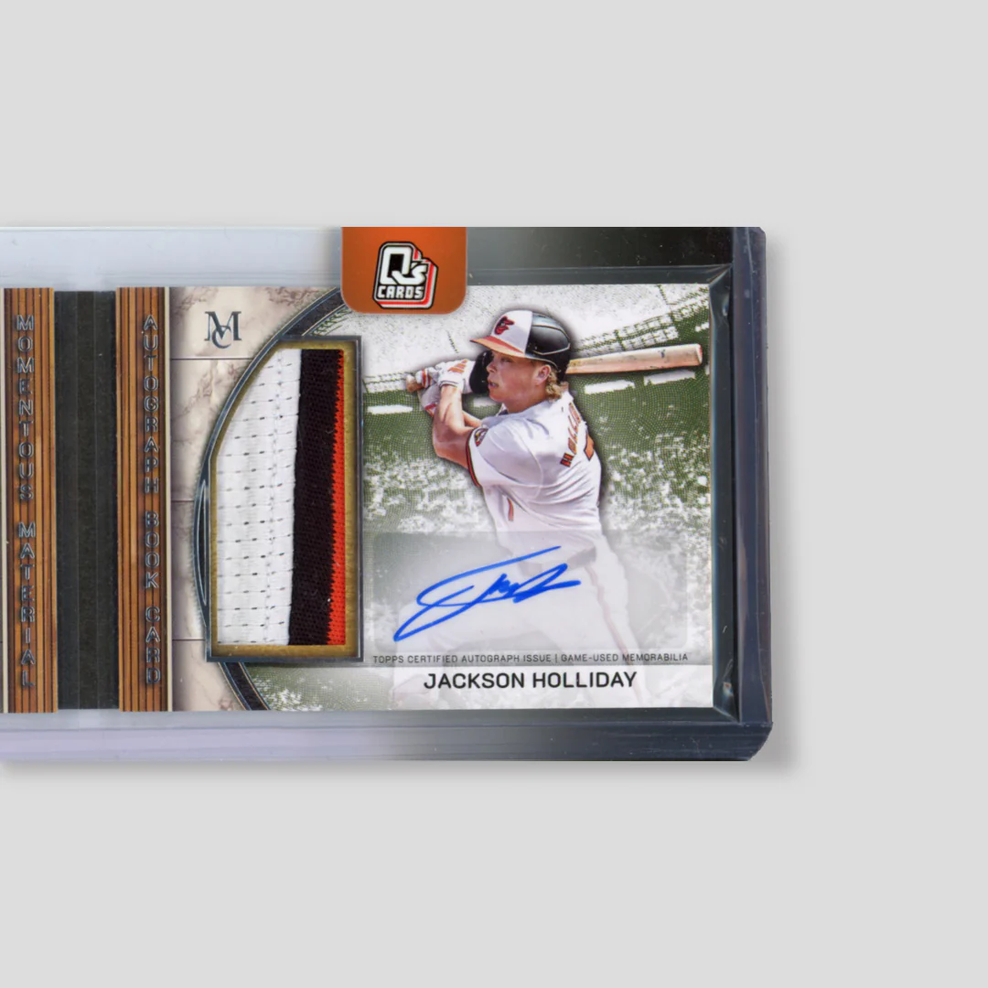 2025 Topps Museum Baseball Jackson Holiday / Gunnar Henderson Momentous Material Dual Jumbo Patch Auto - Image 4